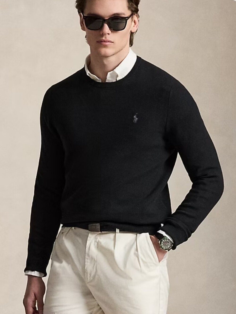 Polo Ralph Lauren Mesh-Knit 100% Cotton Crewneck Sweater Mens 2XL